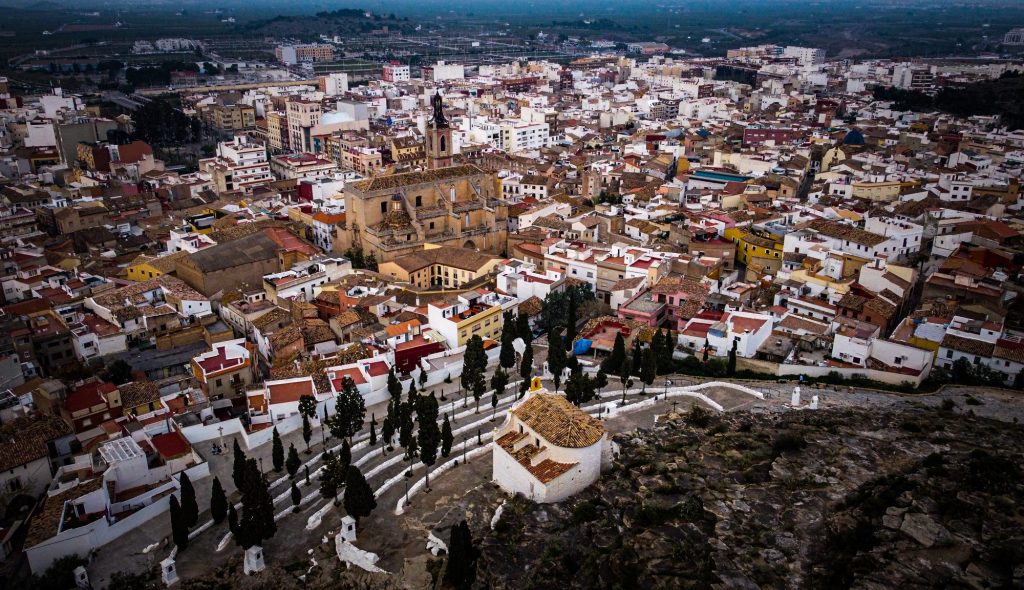 Imagen aérea con dron. Sagunto desde el aire